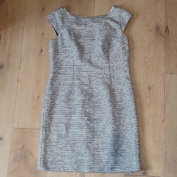 Laundry By Shelli Segal Black And White Twill Business Casual Dress Size 8 - Picture 1 of 10